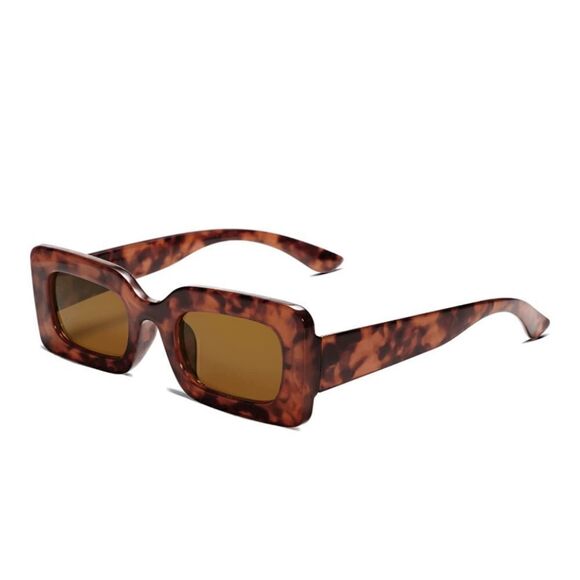 Tortoise Chunky Square Sunglasses   main image 4